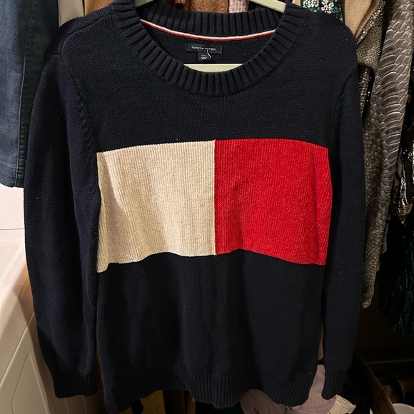 Tommy Hildiger Navy Logo Heritage Sweater - Picture 5 of 10